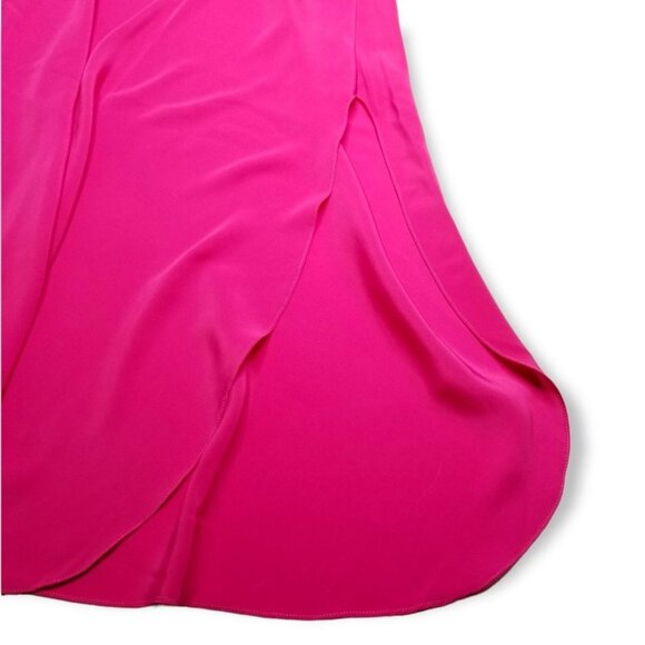 Vintage 70s 80s Christian Dior Pink Midi Slip Dress Flower Pearl On Chest - Picture 9 of 10